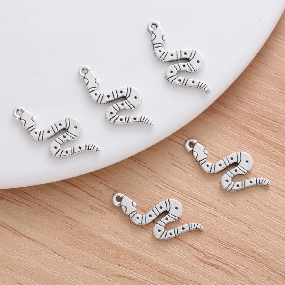 

Модные Винтажные очаровательные аксессуары в виде змеи для женщин, самодельные персонализированные ювелирные изделия, подвеска, браслет, ожерелье, серьги, 20 шт.