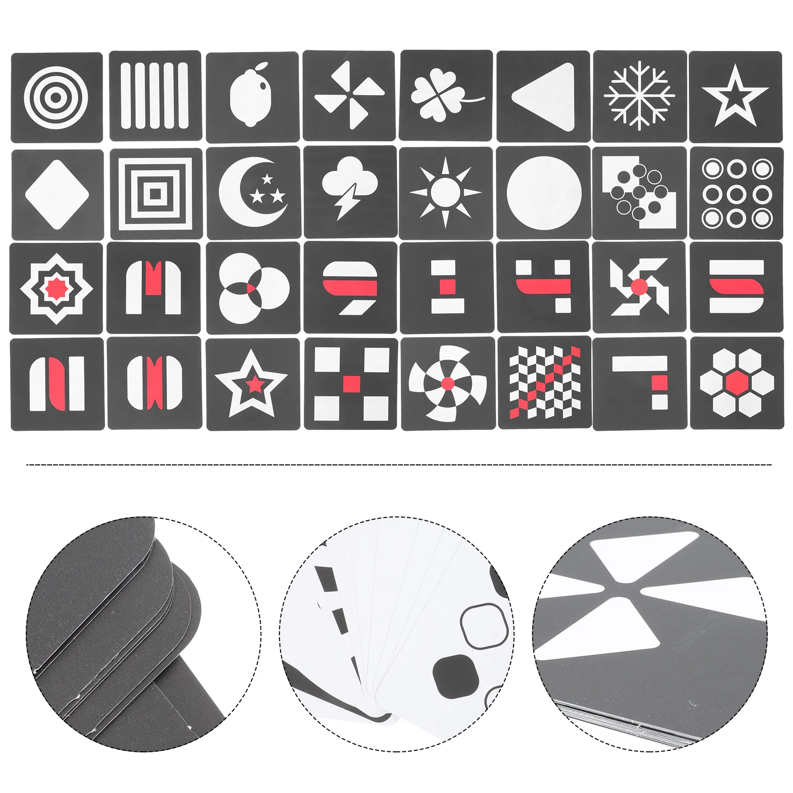 

1 Set Black and White Cards for Baby Educational Toys Newborn Learning Cards