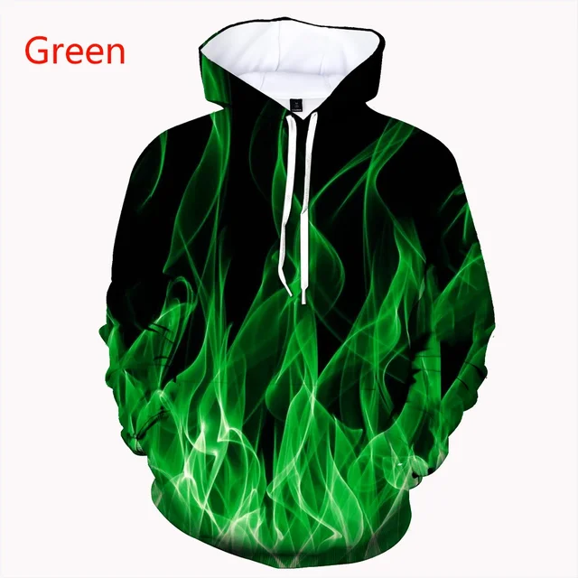 Cool 3d Print Fire Flame Hoodies Casual Funny Long Sleeves Fashion Pullover Hoodies XS-5XL 1