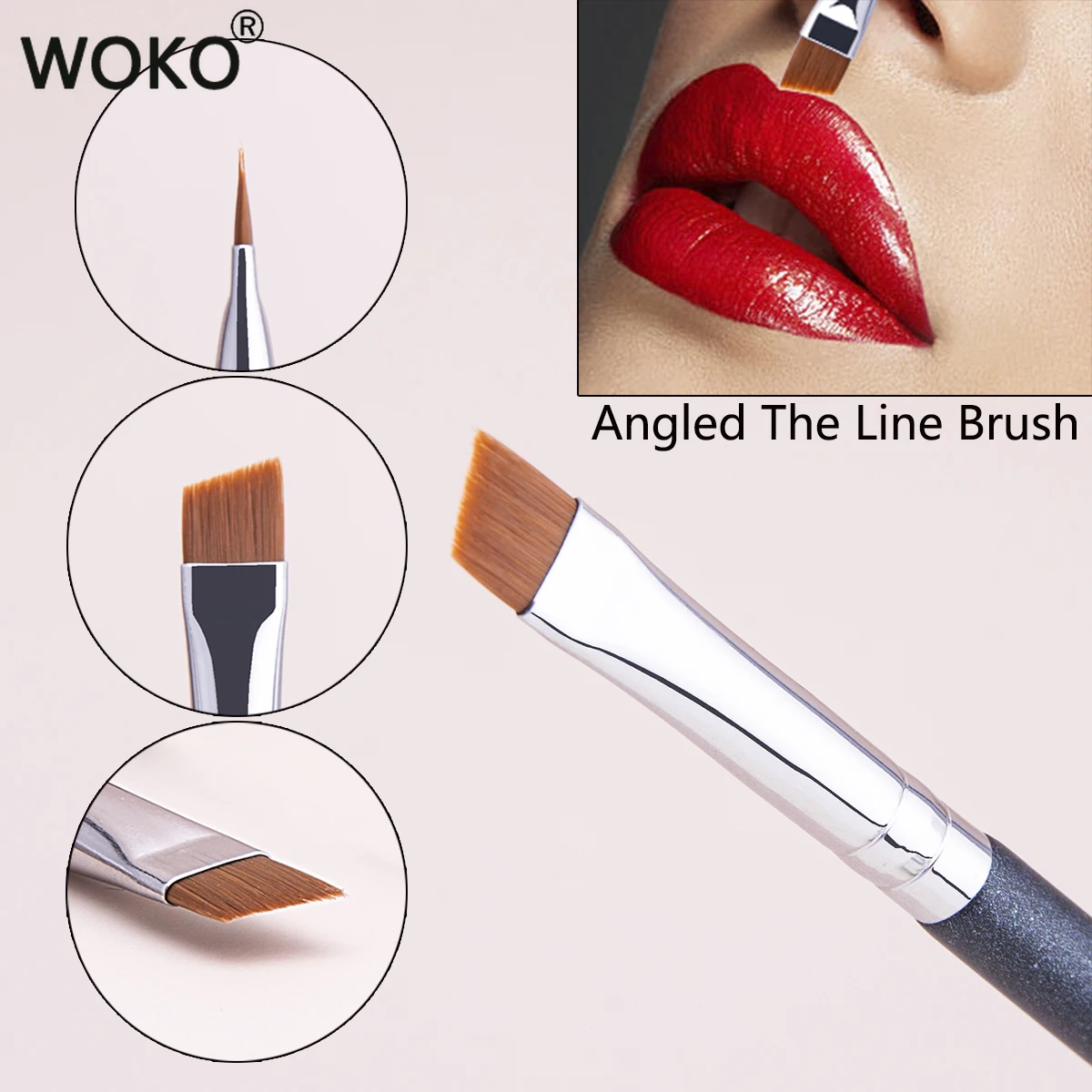 앵글 블레이드 더 라인 브러쉬, 초박형 립 라인, 눈썹 라인 브러쉬, 아이라인 컨실러 메이크업 브러쉬, 디테일 컨실러 메이크업 도구