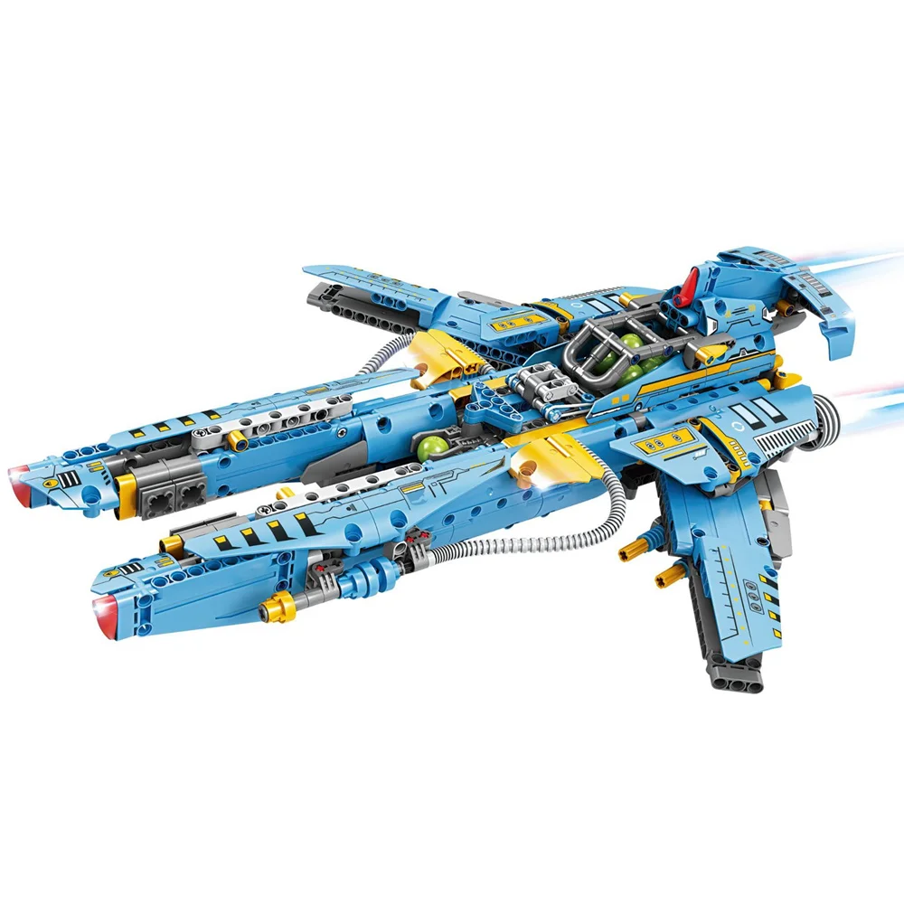 

763 PCS Adventurer Employer BX-4 Starship Includes Stand Model Building Blocks Bricks Sets Classic Kids Toys For Children Gift