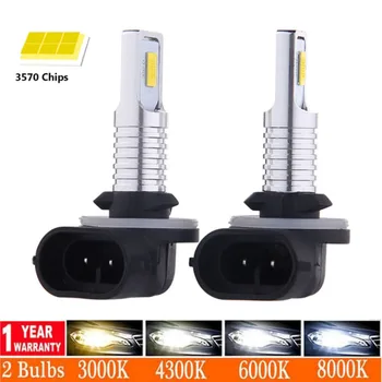 881 880 H27 LED CSP 헤드라이트 키트, 80W 12000LM 안개전구, 6000K 8000K IP68 방수 미니 LED 헤드램프, 자동차 액세서리, 2 개