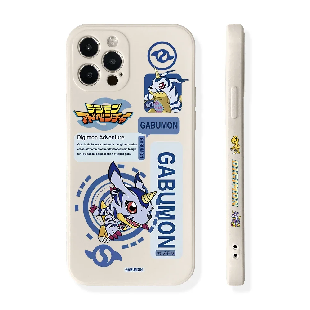 Digimon-シリコン電話ケース,ストレートエッジカバー,iPhone 16