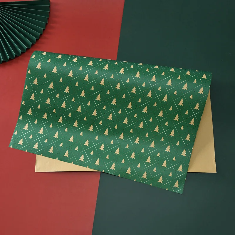 Christmas Gift Wrapping Paper Thickened Christmas Kraft Wrapping Paper  Christmas Tree Elk Gift Box Wrapping Paper, Wrapping Paper, Tissue Paper,  Flower Bouquet Supplies, Gift Wrapping Paper, Flower Wrapping Paper, Gift  Packaging, Weddings