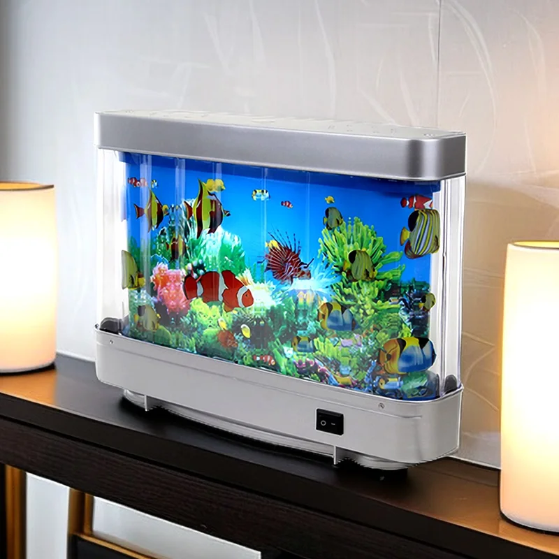 Artificial Tropical Fish Tank Lamps Aquarium Decorative Night Light Virtual  Ocean Dynamic LED Table Lamp Cute Room Decor Gift - AliExpress