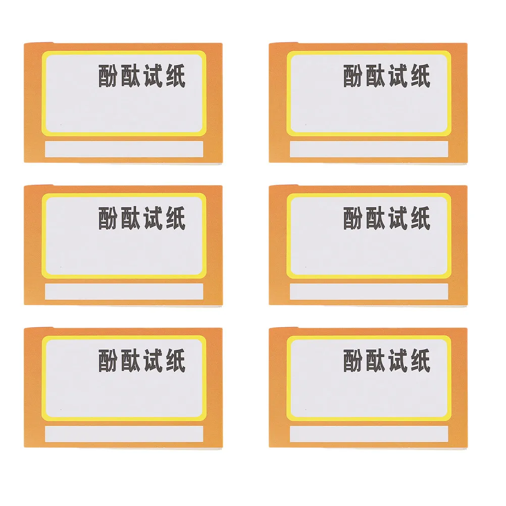 6Pcs 페노탈린 테스트 용지 실험실 화학 페놀프탈레인 테스트 키트 용품을 위한 고정밀 표시 스트립