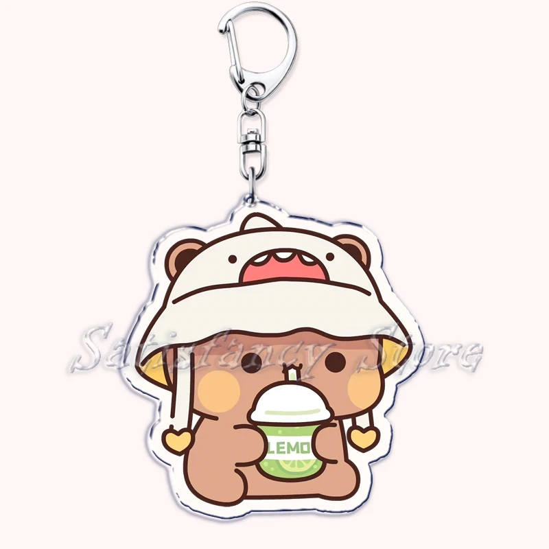 Bubu Dudu Cartoon Weiß und Grau Paar Bären Schlüsselanhänger Ring für Zubehör Tasche Anhänger Schlüsselanhänger Schmuck Fans Liebhaber Geschenke – Detail 30