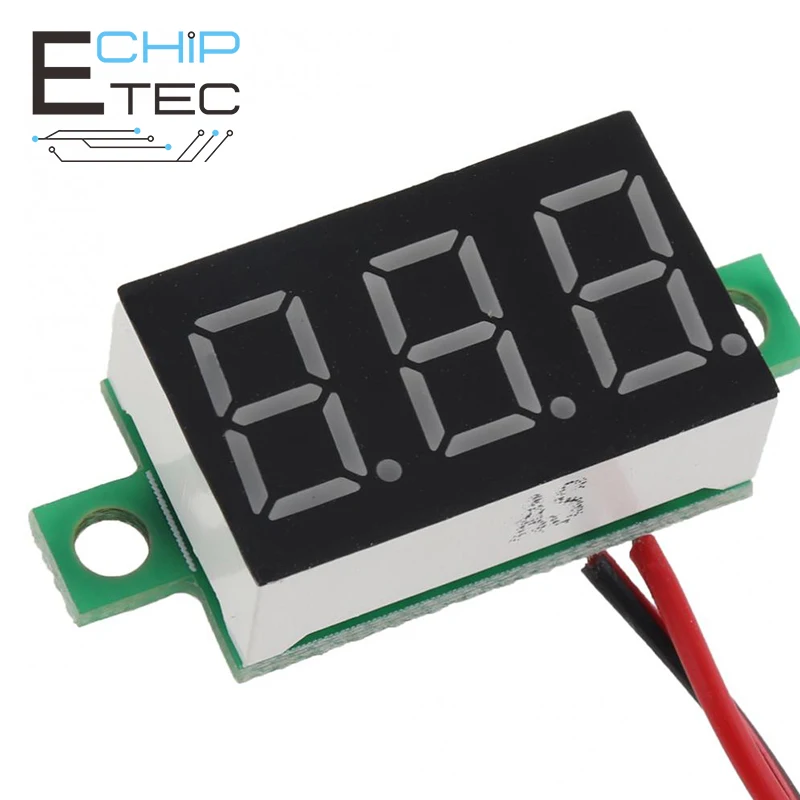 

0.36 inch DC 4.5V-30V Voltmeter Digital Display Two Wire Voltmeter Head for Motorcycle Voltage Meter