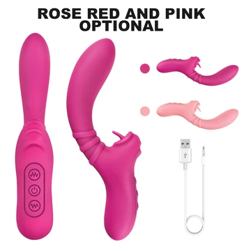 Vasana Dildo Vibrators Rabbit Vibrator Tongue Lick Teasing 10*10 Frequency Big Size Female Masturbator Orgasm Clitori Stimulator 4