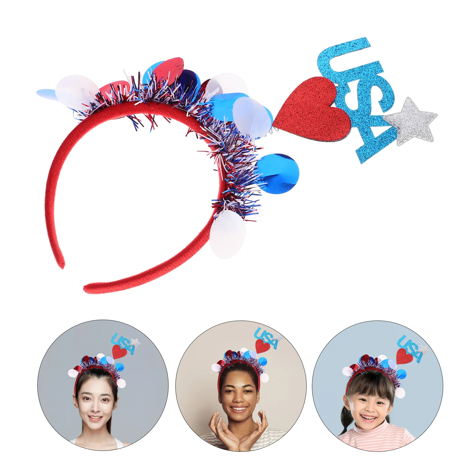 Hair Band Independence Day Headband Hairband Prop Pentagram Headdress Celebration Headband For