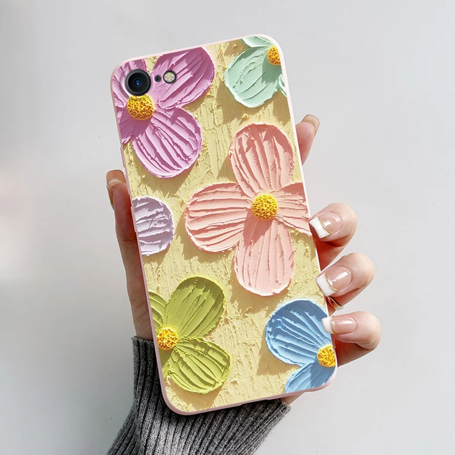 Stylish Painted Soft Silicone TPU Phone Case - 4.7'' Protective Back Cover