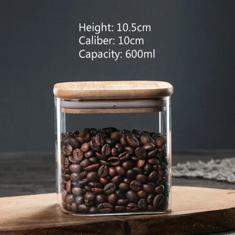 600-1400Ml Square Guardian Love Sealed Storage Jar Seasoning Storage Tank Milk Powder Candy Coffee Bean Storage Bottle Tool