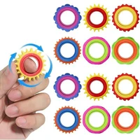 Rotating Fidget Toys Sensory Rings for Kids 6PCS Finger Spinner ADHD Quiet Stress Relief Gifts Classroom Prize Stocking Stuffers 1