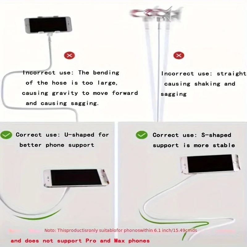 Cell Phone Holder Universal Bedside Phone Stand Lazy Bracket Flexible Long Arms Clip Mount for Smartphone in Bedroom Office Desk