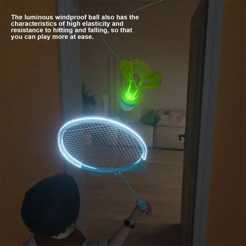 Self-Study Badminton Training Night Light Shuttlecock Durable Shuttlecock Windproof Badminton Ball Outdoor Exercise Trainer