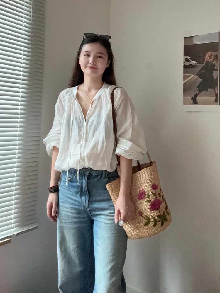 Fashion Cute Flower Bag Embroidery Woven Large Shoulder Bag Handbag Luxury Tote Shopping Vacation Holiday Shopping Bag