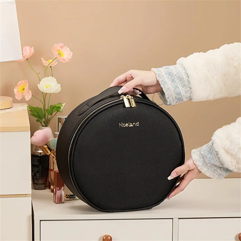 round vanity bag