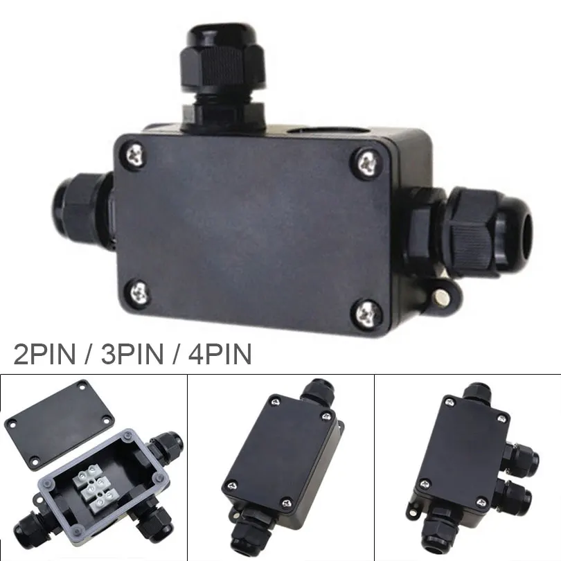 IP66 Waterproof Cable Connector 2/3/4 Way 4-8mm Terminal Junction Box Outdoor Cable Distribution Box UV Protection