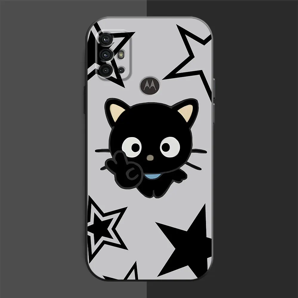Adorable Lucky Cat Black Soft Phone Case