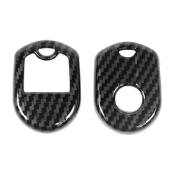 Premium Leather Car Key Cover - Stylish Interior Accessory for Ford (2010 - 2014) (Carbon fiber grain)