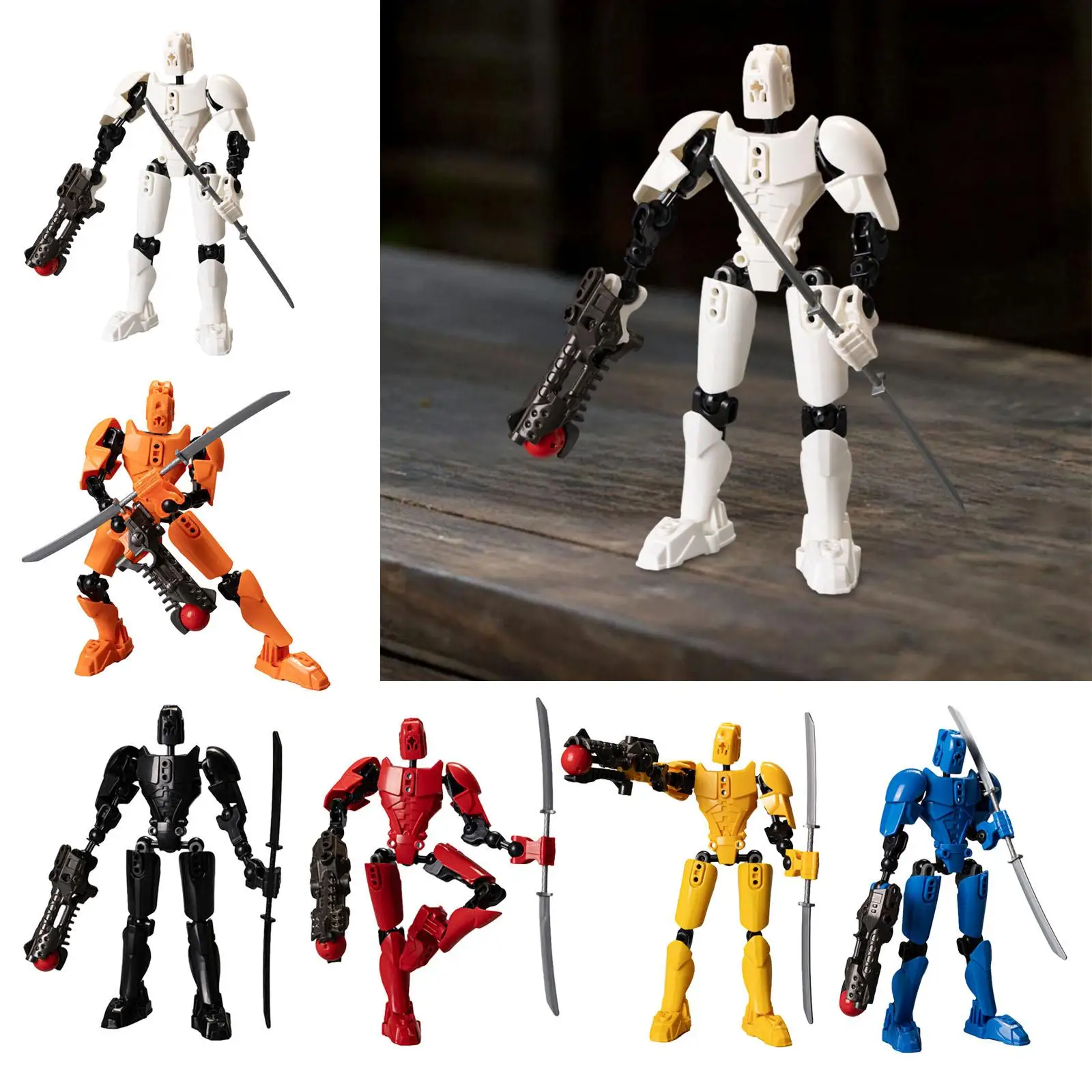 Multi Jointed Movable Robot Collection Action Figure Home Decor Hand Painted