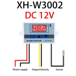 LED Digital Temperature Controller Thermostat for Incubators & Refrigerators (W3002-DC 12V)
