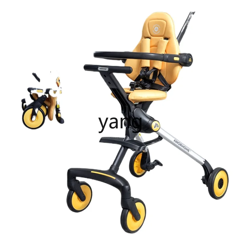 CX Baby Walking Tool Trolley Children Can Sit and Lie High Landscape Lightweight Folding
