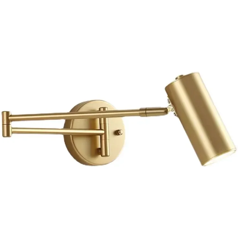 Nordic Simple Single Rocker Arm Hotel Room Studio Bedroom Study Form Reading Folding Telescopic Wall Light