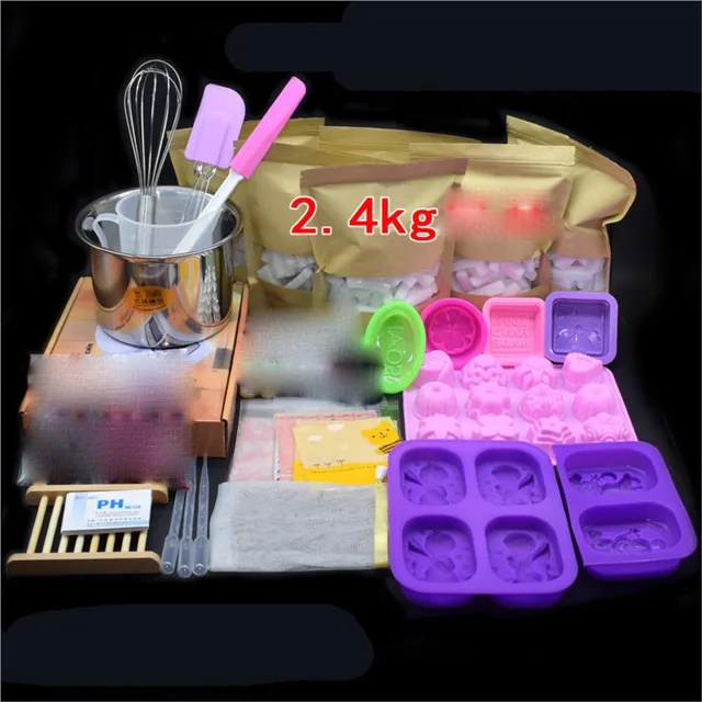 Creative DIY Handmade Soap Make Material Tool Set Beginner's Household DIY Handmade Soap Tool Material Set 800g Soap Base LF320