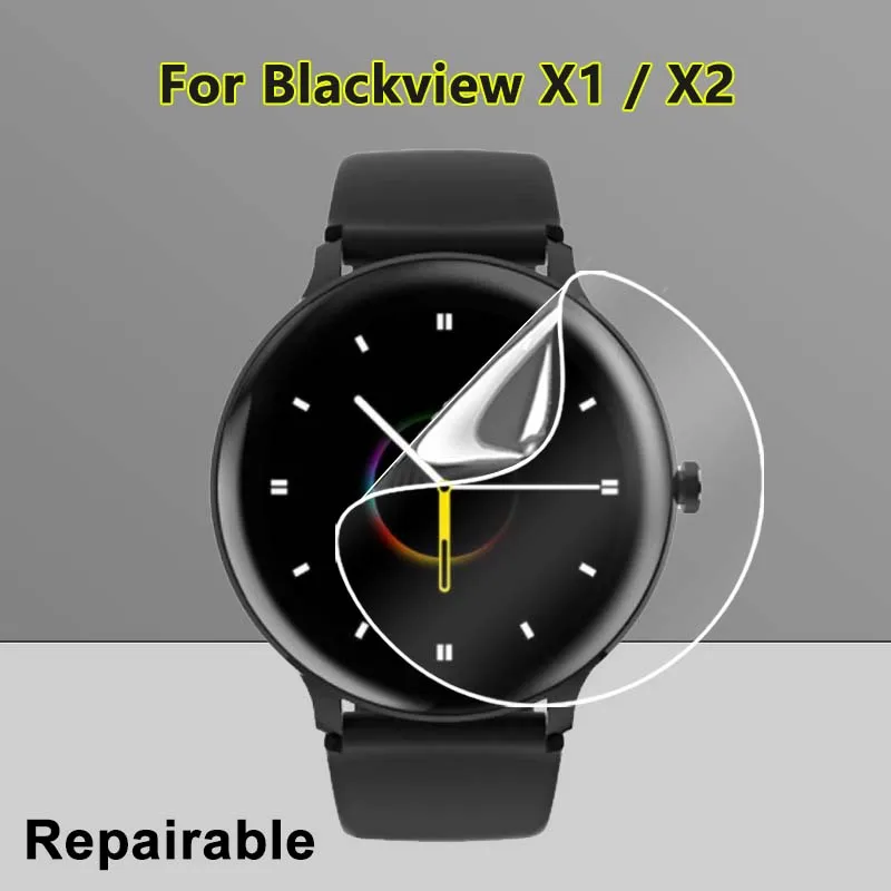 Ultra Clear Slim Screen Protector For Blackview X1 X2 Smart Watch Soft Tpu Repairable Hydrogel Film -Not Tempered Glass