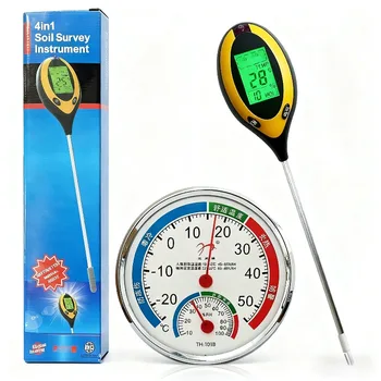 Digital Soil Moisture PH NPK Tester with Temperature Humidity Meter for Garden Farming Greenhouse Lawn Agriculture Watering Tool