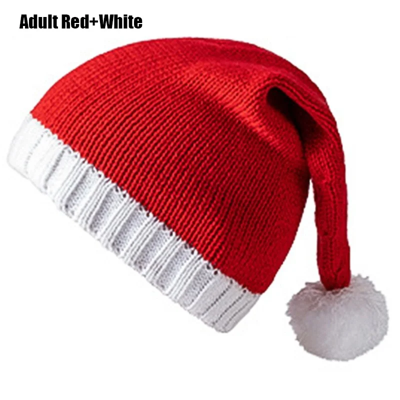 Christmas Knitted Hat Adults Children Warm Crochet Hat Santa Claus christmas beanie hat