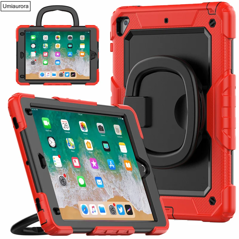 Heavy Duty Rugged Tablet Case with Handle and Stand - Shockproof Cover