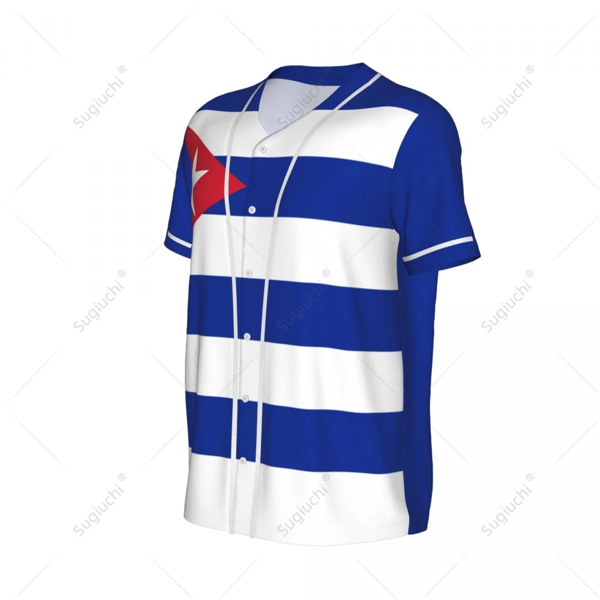 3D Printed Cuba Flag Men Baseball Jerseys Mesh Sports T-shirt Tees Name Nunber