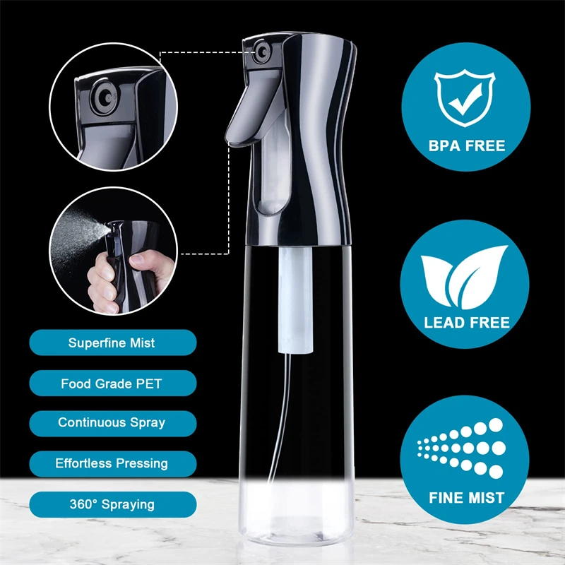 

Salon 300ML/200ML Hairdressing Spray Bottle Refillable Barber Hair Kettle High Pressure Water Empty Bottle Sprayer Tool
