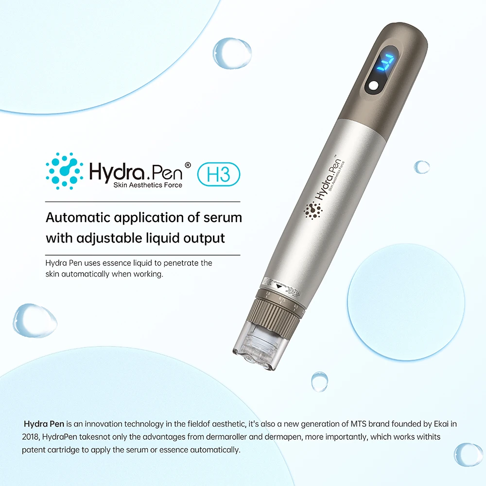 2023 Ultimo Originale Hydra.Pen H3 Derma Serum Pen Wireless Electric Dermapen Microneedling Professionale Per La Cura Della Pelle-Senza Siero
