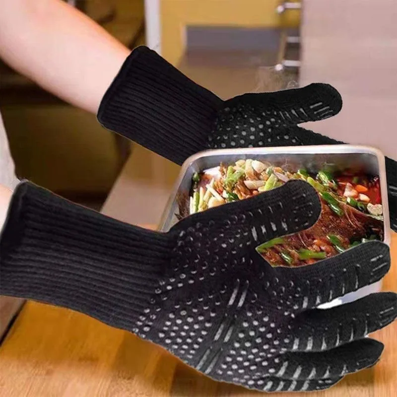 Silicone Kitchen Gloves for High Temperature BBQ