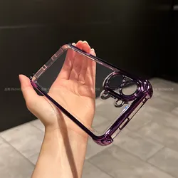 Custodia in silicone trasparente TPU elettroplaccata con guscio protettivo ad airbag agli angoli