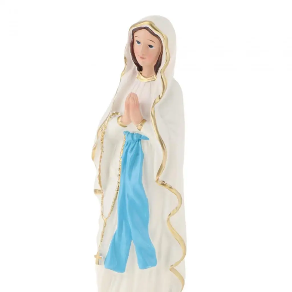 22cm Height Catholic Resin Madonna Mary Statue Figure Handmade Figurine Religious Wedding Gift Xmas Desktop Decoration