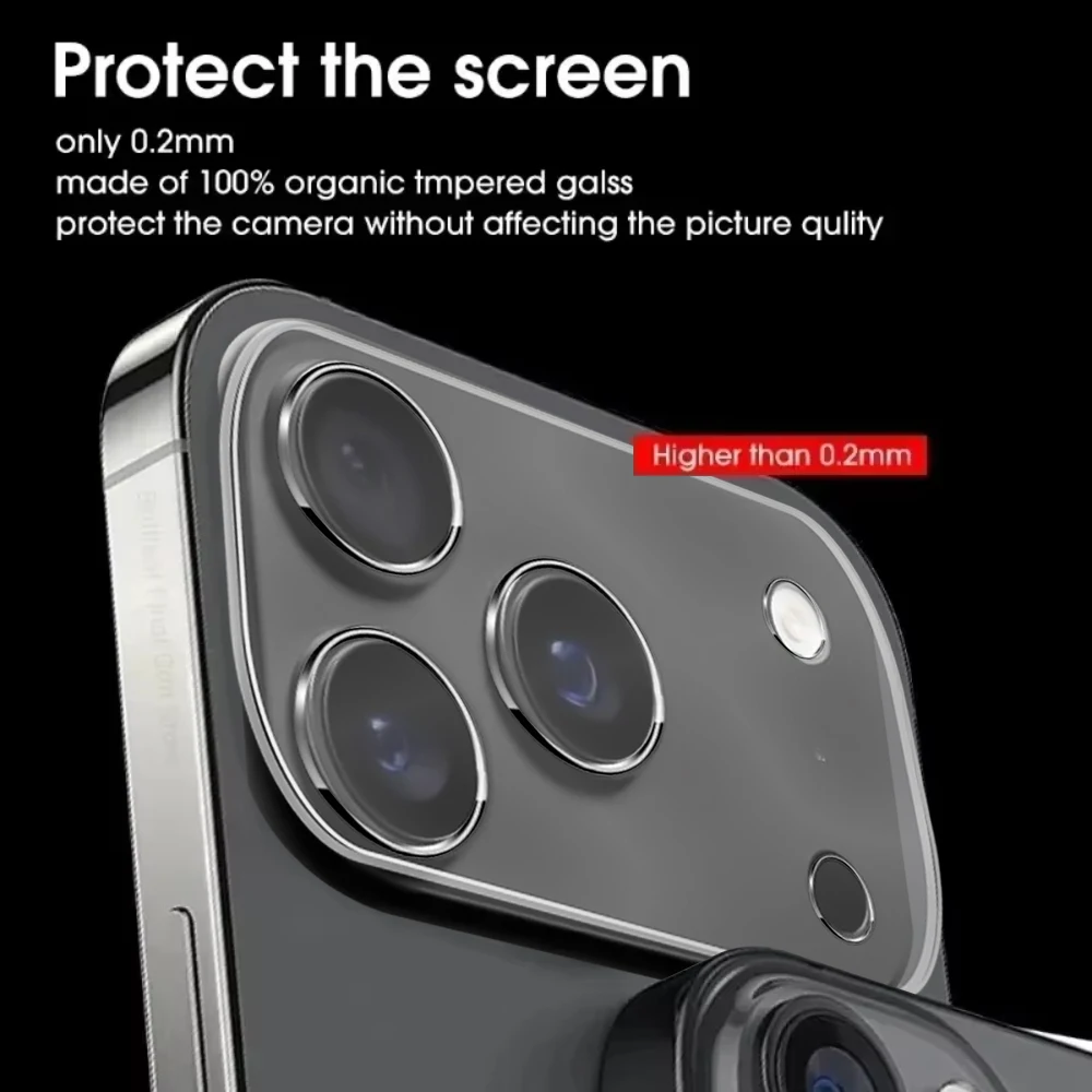 1-4PCS Camera Lens Protector for iPhone 17 Pro Max Lens Protective Glass for iPhone Air 17 16 15 14 Pro Max Plus Tempered Glass 3