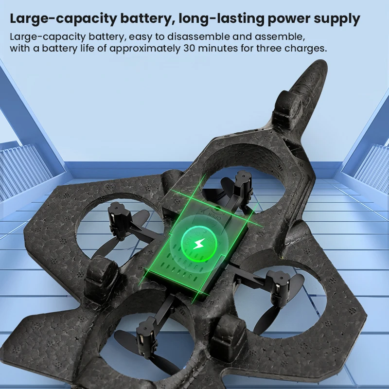 2.4G Rc ارتفاع الطائرة عقد رغوة الطائرات التحكم عن بعد حيلة كوادكوبتر الأطفال هدية 360 درجة المتداول زر واحد خلع الأرض