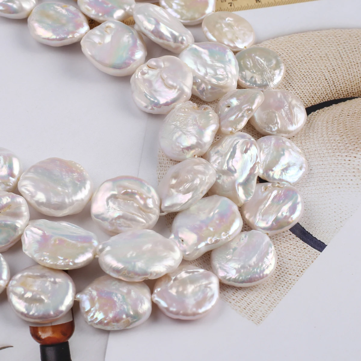 Natural Pearl Baroque Button Beads Exquisite Shape Elegant Appearance for DIY Jewelry Making Handmade Bracelet Necklace