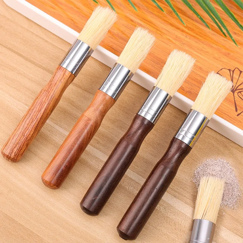 Vintage Espresso Machine Cleaning Brush with Solid Wood Handle and Natural Bristles - Coffee Grinder and Machine Accessory