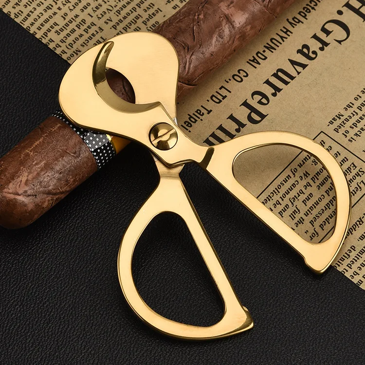 Portable Stainless Steel Cigar Cutter Pocket Double Blade Cigarette Cutting Smoking Accessories High Quality