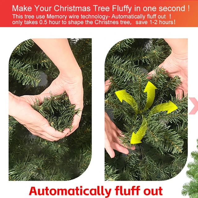Advanced Christmas Tree 6FT Steel Wire Memory Tree Branches Holiday Parties Green Memory Wire Christmas Tre 4