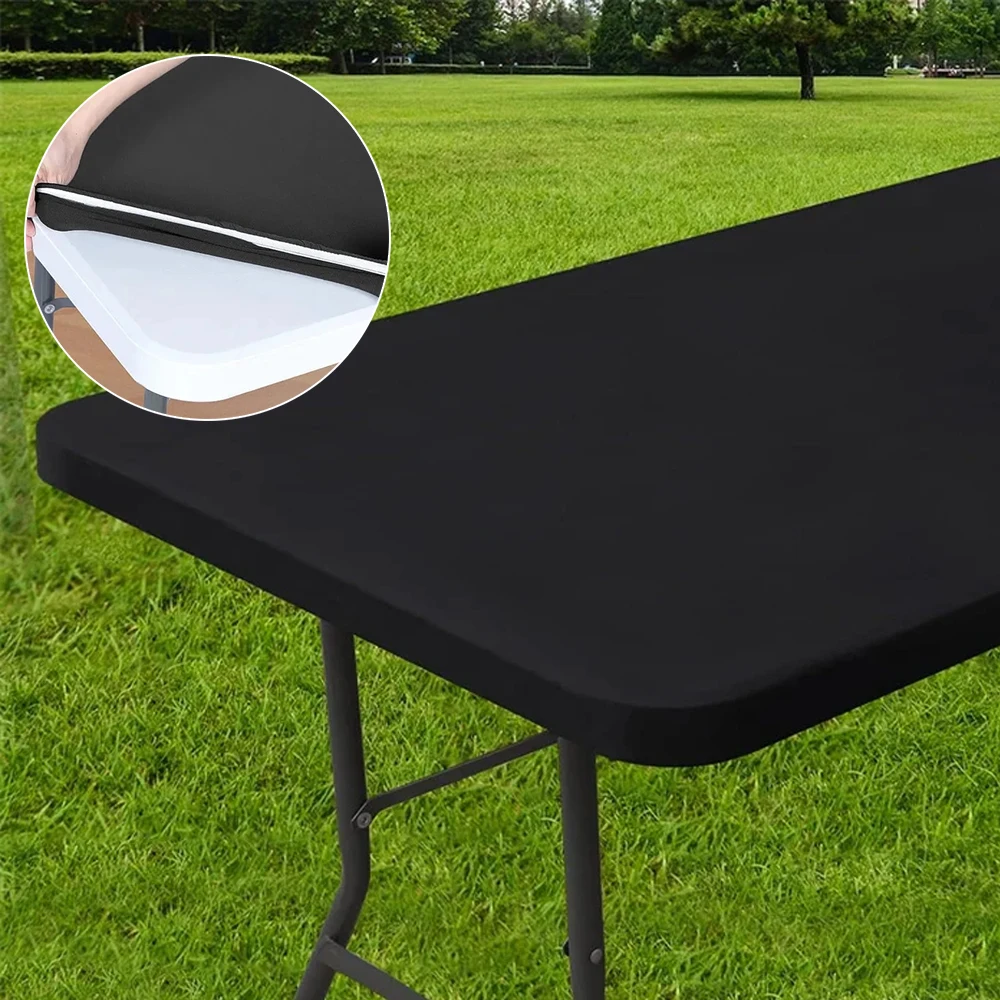 

183x76x76cm Elastic Fitted Picnic Table Cover for Outdoor Parties and Camping Folding Table CoverHotel Birthday Table Cover