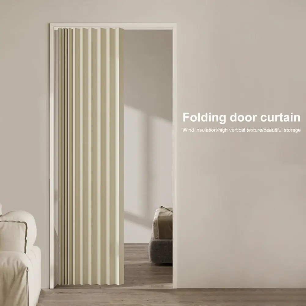 Privacy Protection Curtain Windproof Magnetic Door Curtain for Privacy Protection Bedroom Room Punch-free Folding for 55-80cm