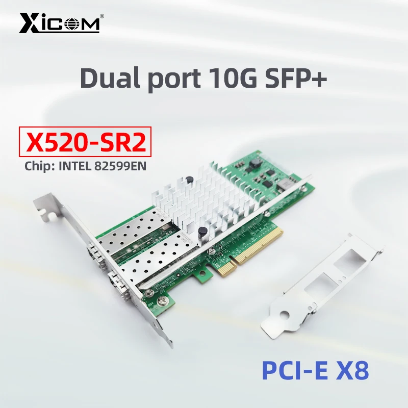 Placa de Rede Ethernet 10 Gigabit Pci Express x8 X520-sr1 Sr2 Single Duplo Sfp Mais Porta E10g41btda Chip Intel 82599 - Imagem 5