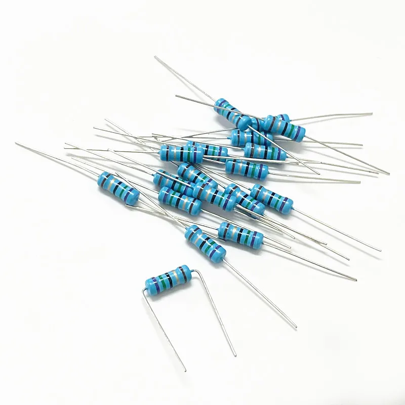 Metal Film Resistors Metal Film Resistor 50pcs 1W 1% 0R-2.2M 0 2.2 10 100 120 150 220 270 330 390 470 1K 2.2K 4.7K 10K 15K 100K 470K 1M ohm