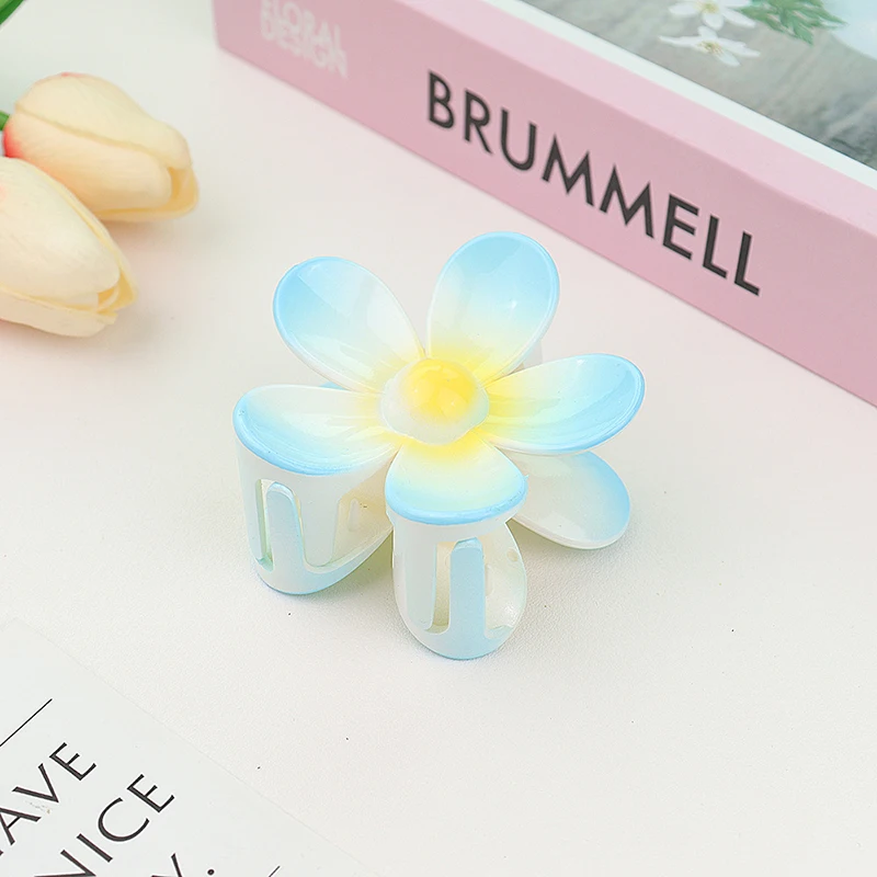 7CM Mattierte Uni-Farbene Blumen-Haarklammern - Premium Haaraccessoires für Frauen/Mädchen (Pferdeschwanz/Haifischklammer) – Detail 21